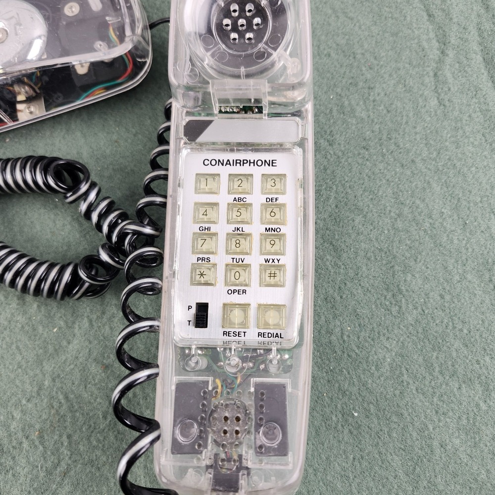 Conair Transparent Phone Retro  90s Clear Model SW205 Chrome Brights - Picture 4 of 9